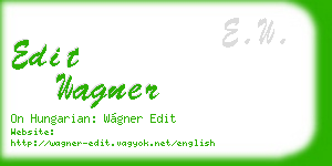 edit wagner business card