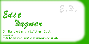 edit wagner business card